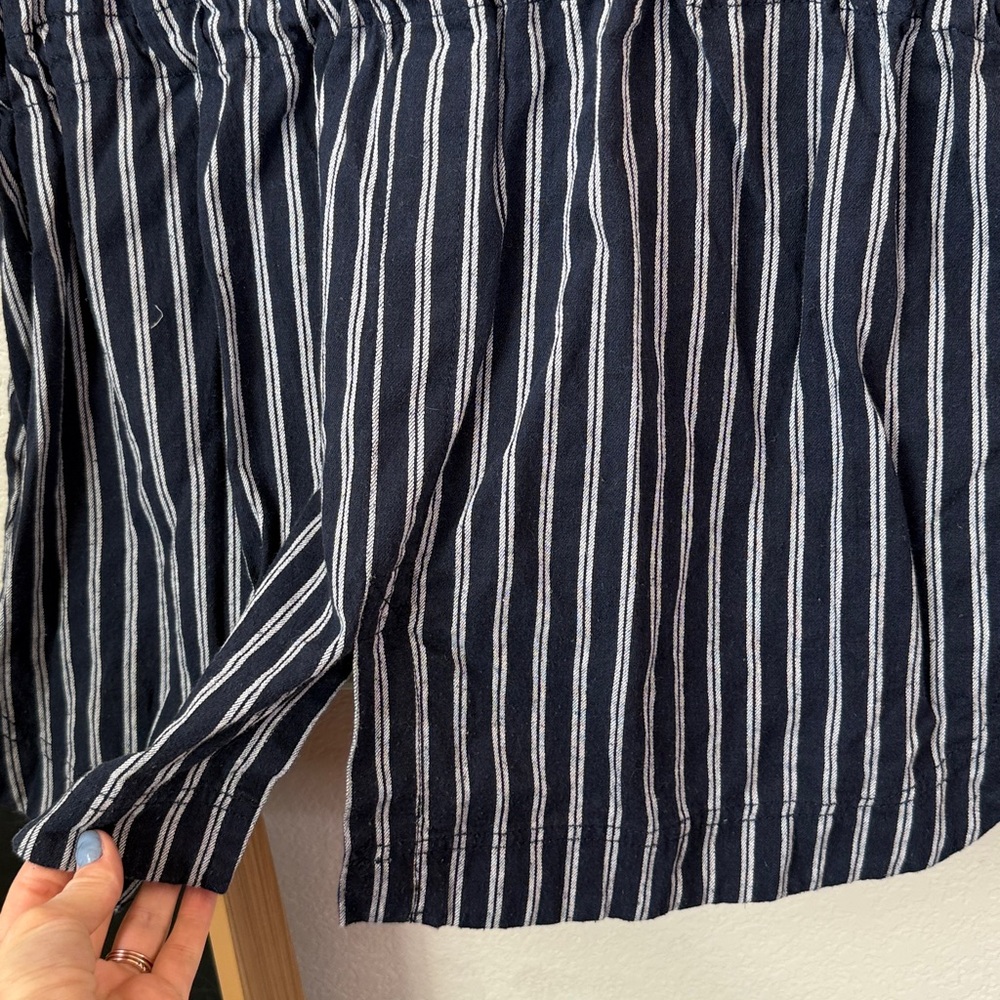 Skies Are Blue Cinch Vest Striped Blue White Plus Size XXLarge - Picture 6 of 10